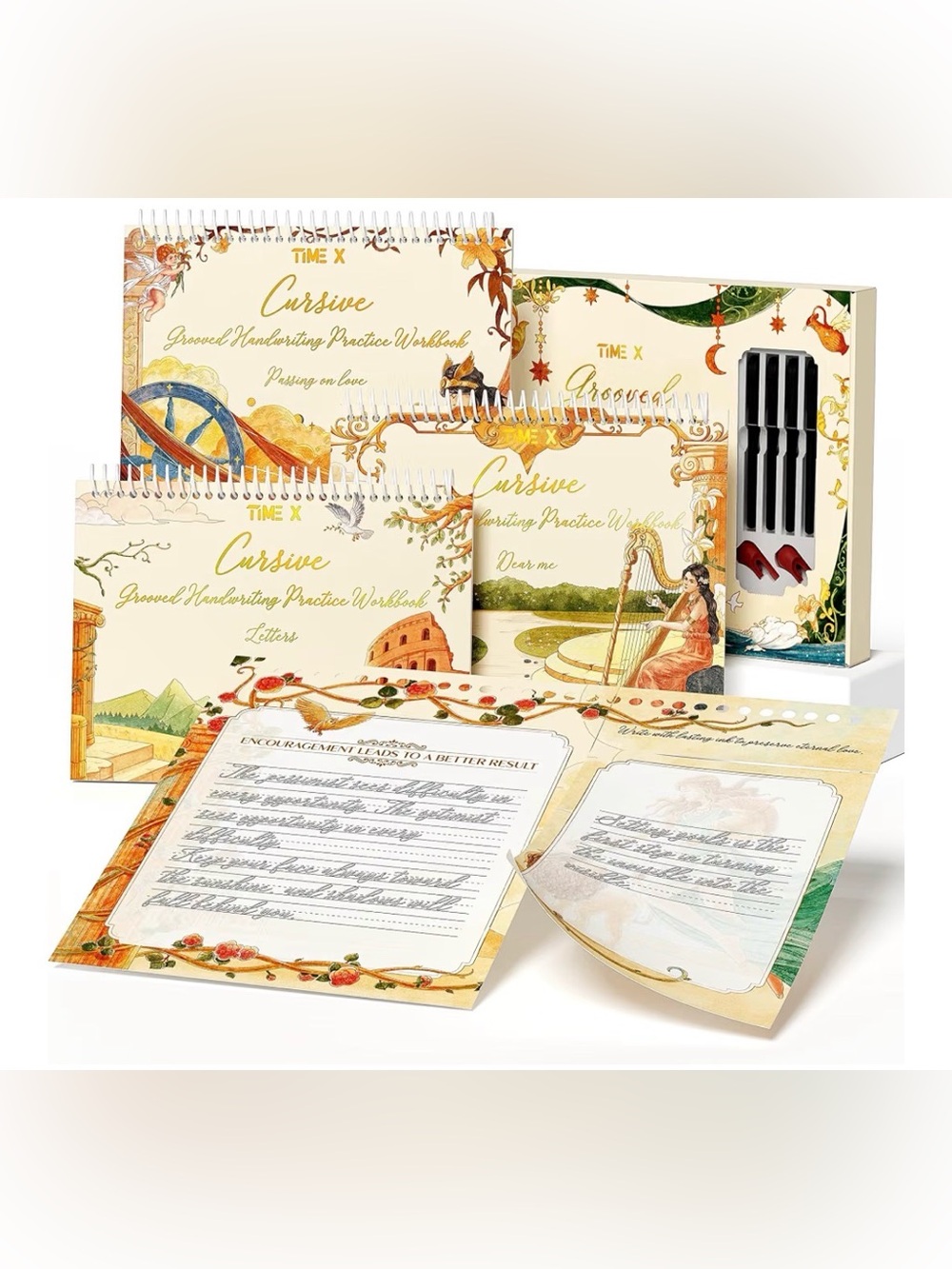 Grooved Cursive Handwriting Workbook Kit